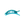 Blue hair clip with green accents on a white background