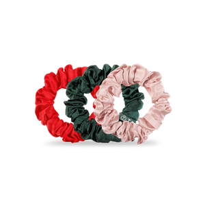 Silk Hair Scrunchie | Large | Poinsettia