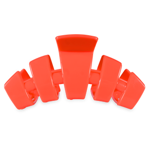 Teleties Large hair clip in neon coral