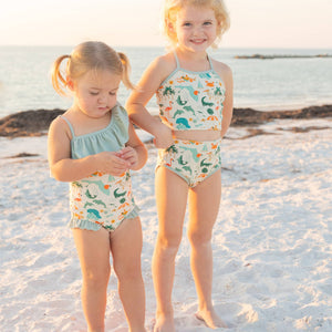 Explore Florida Ruffle Leg One Piece Girls Swimsuit
