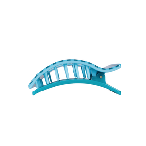 Blue hair clip on a white background
