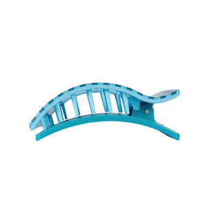 Blue hair clip on a white background