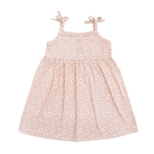 Pink Daisy Ribbed Bamboo Sundress