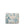 Cosmetic bag with blue and beige pattern on a white background
