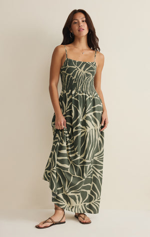 Z Supply Bayside Tova Palm Midi Dress