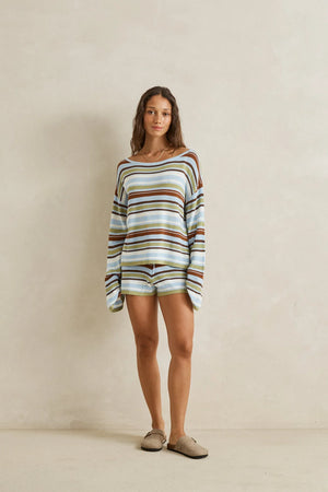 Rhythm Frankie Stripe Knit Short