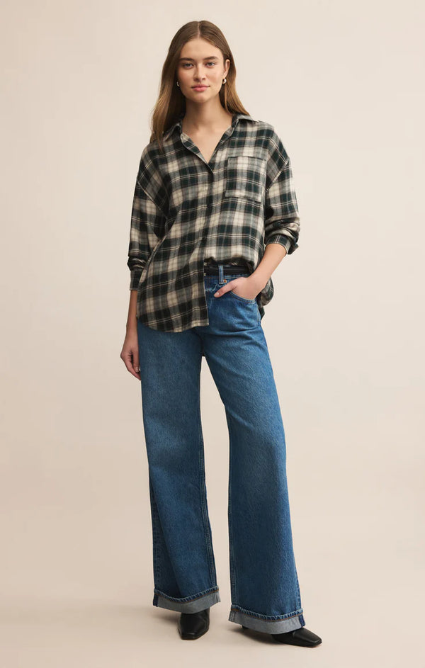 River Plaid Button Up