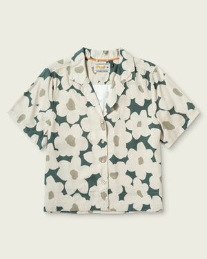 Floral patterned shirt on a white background